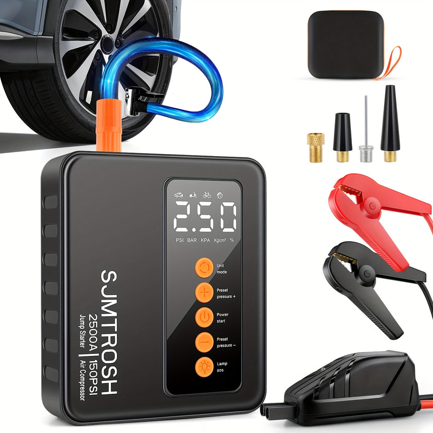 All-in-1 Portable Car Jump Starter 150PSI Air Compressor view 1