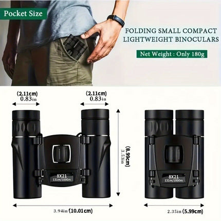 8X21 Mini Pocket Binoculars view 2