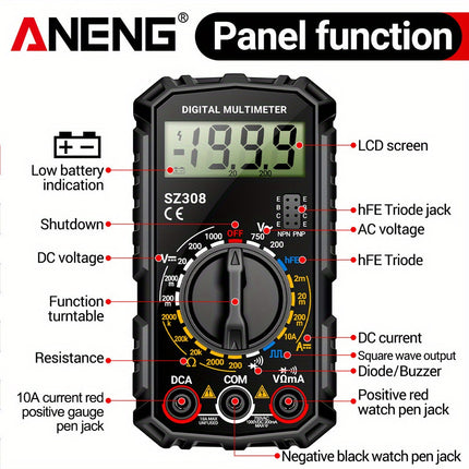 ANENG 1999 Counting Digital Multimeter view 10