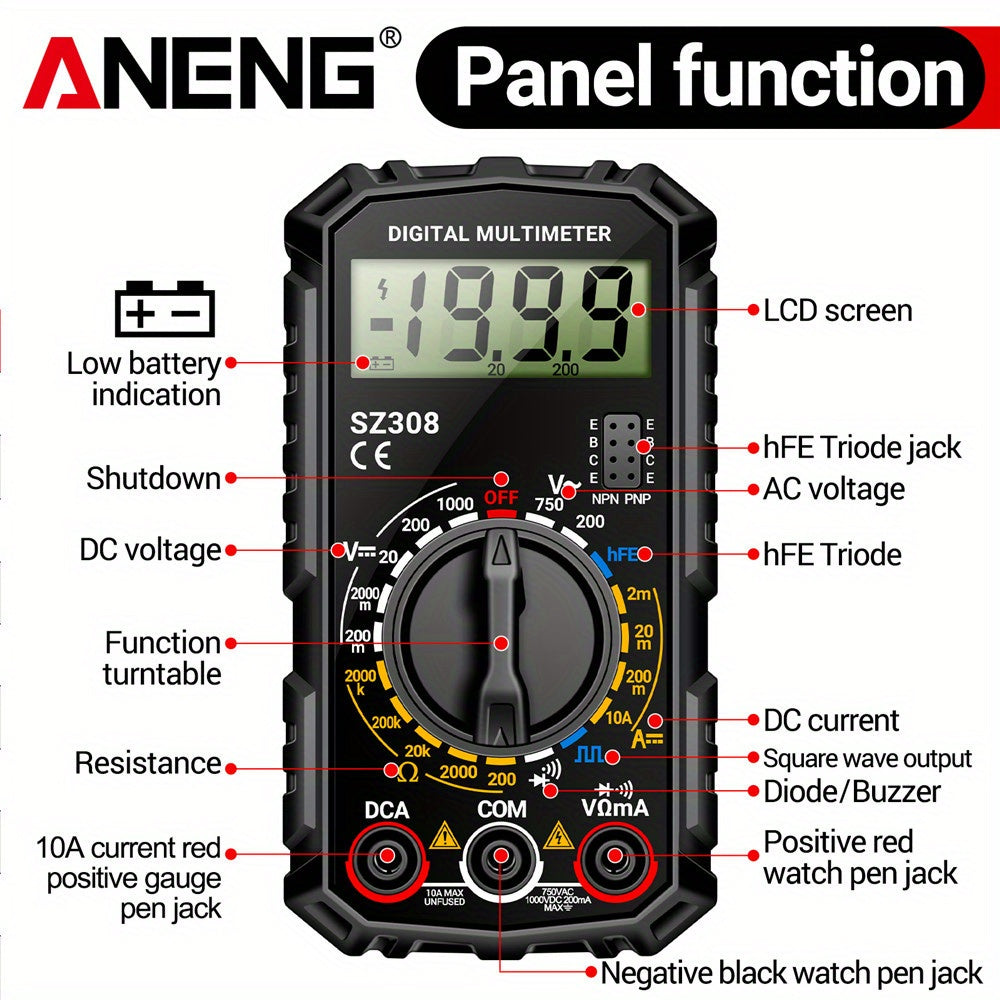 ANENG 1999 Counting Digital Multimeter view 10