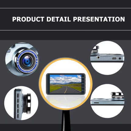 1080P HD Front and Cabin Dual-Camera Dash Cam