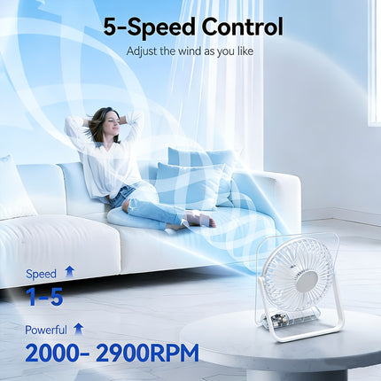 Portable USB Rechargeable Desk Fan view 5