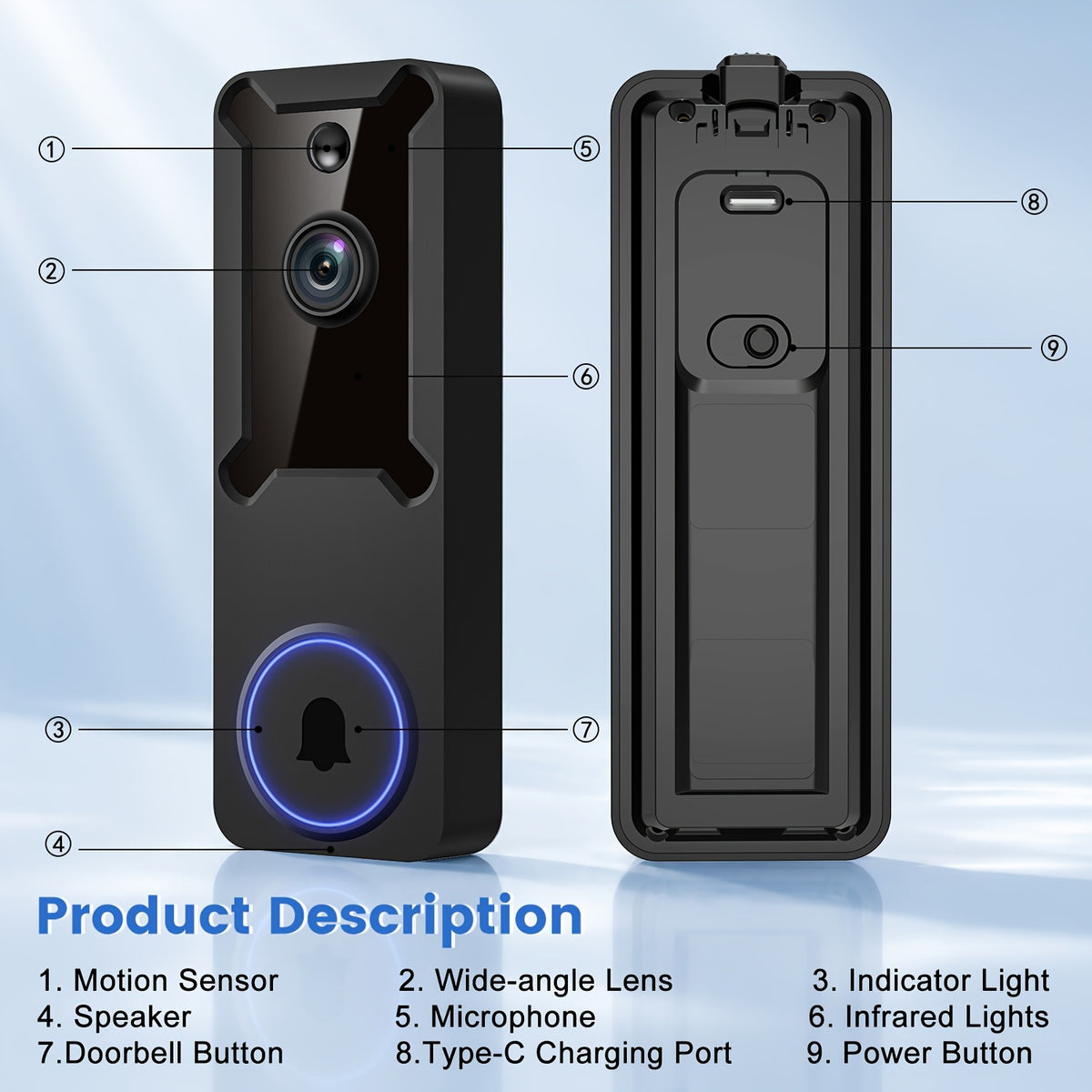 Smart Wireless Doorbell Camera System view 5