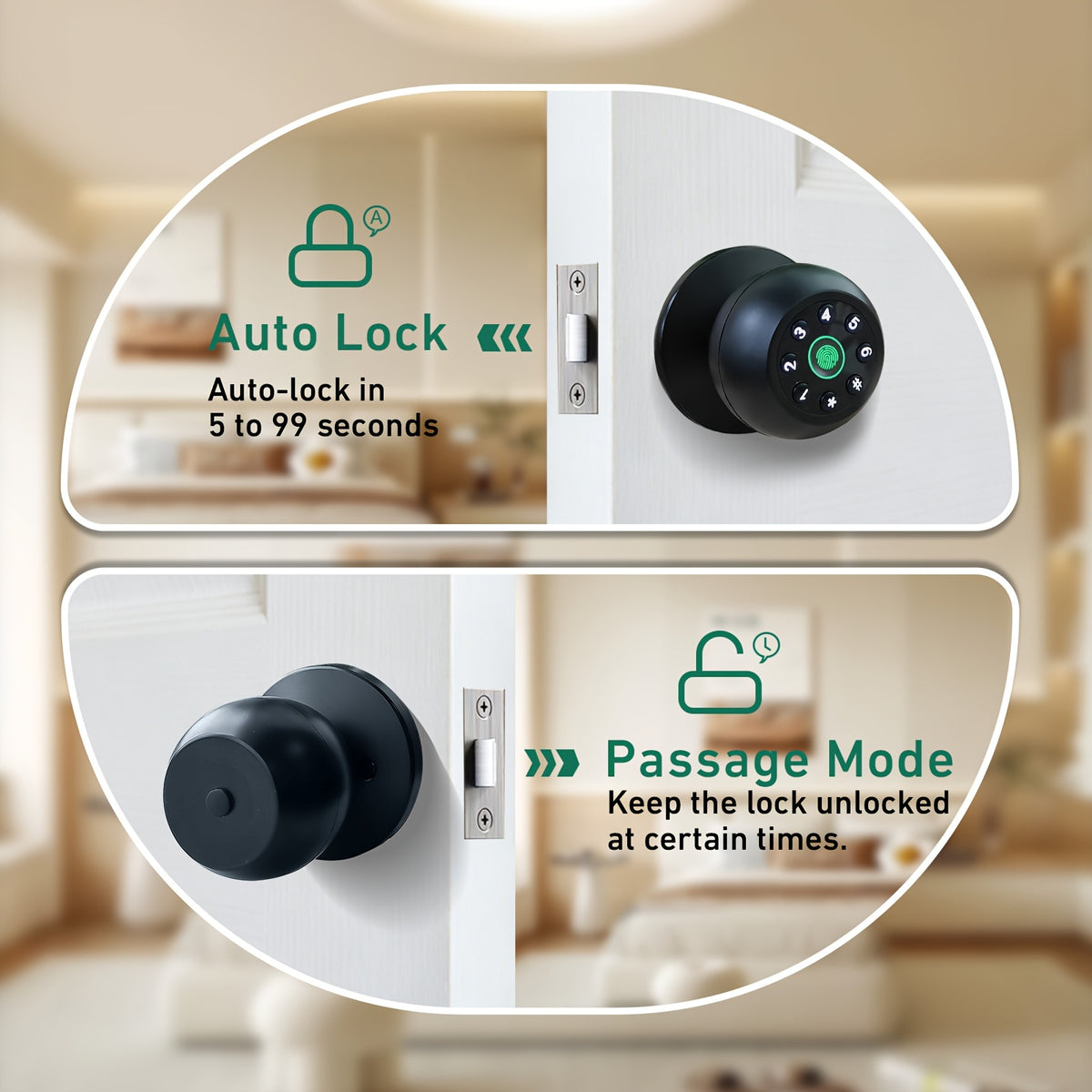 Fingerprint Smart Door Knob view 3