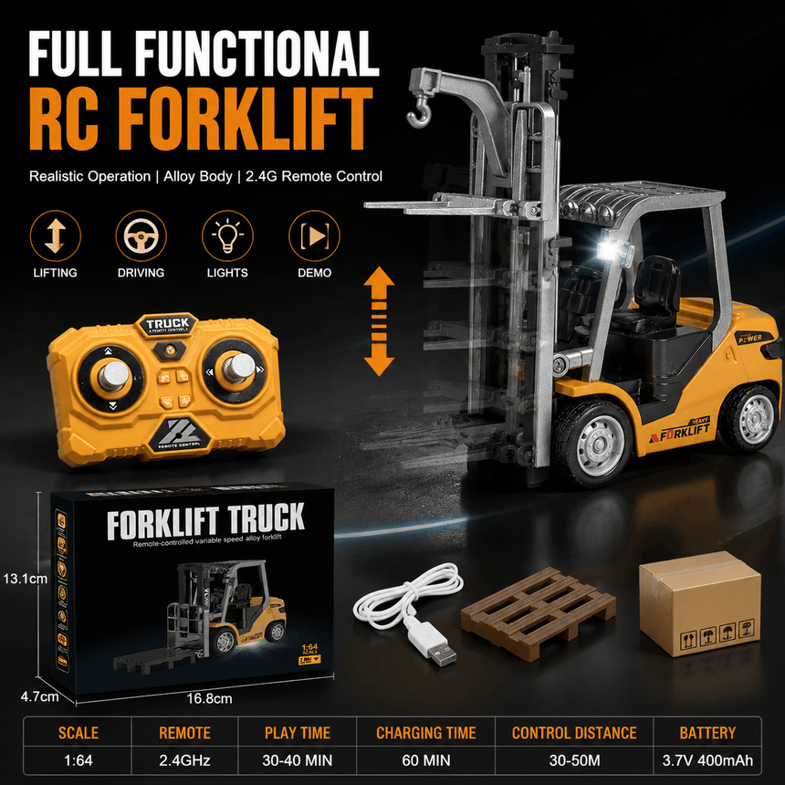 Alloy RC Forklift view 3