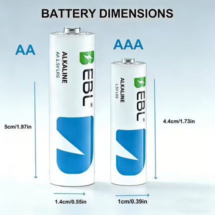 AA & AAA Alkaline Battery Combo Pack — Ultra High Capacity, 10-Year Shelf Life, 1.5V, Universal Fit for Remotes, Toys, Clocks & More | 4-Pack