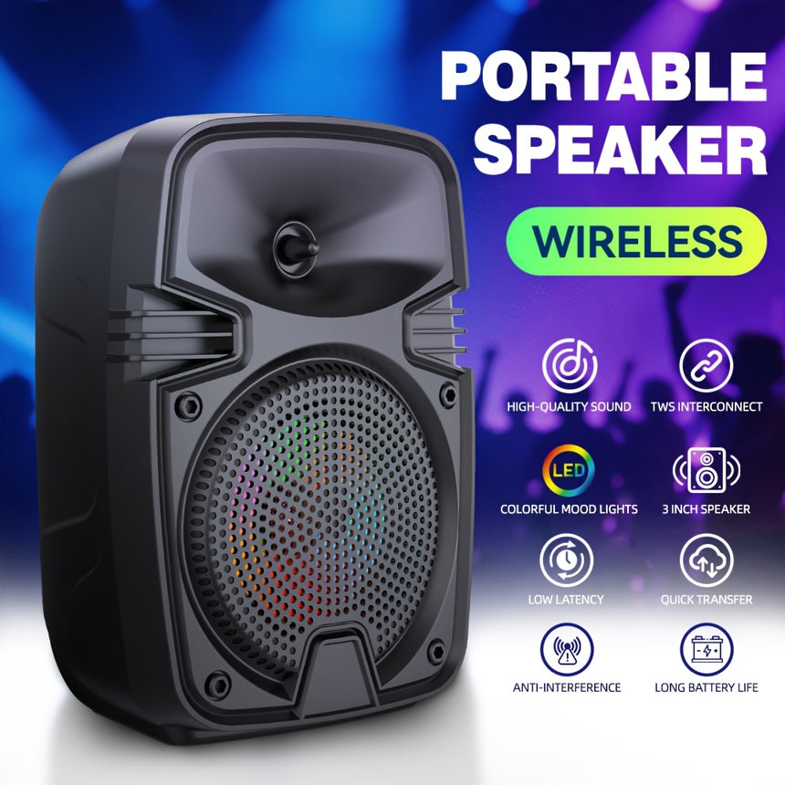 Portable Wireless Speaker Outdoor Megaphone LED Lights view 1