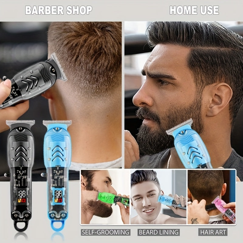 Men's Electric Hair Clipper Cordless Transparent view 2