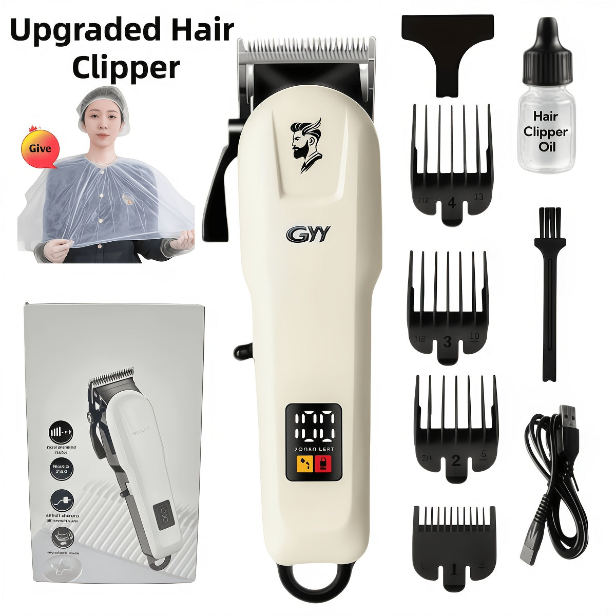 GYY Electric Hair Clipping Kit Professional Grooming Set view 1