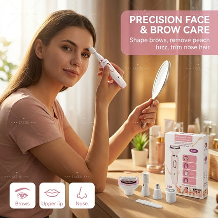 4-in-1 Electric Razor for Women Pink view 5