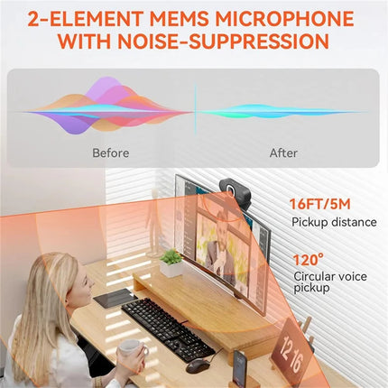 NUROUM 1080P Auto Focus Webcam view 2
