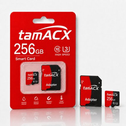 tamACX 256GB Memory Card — High-Speed, Universal Compatibility for Smartphones, Cameras, Dash Cams, Drones & More | 4K Video Ready | Durable & Reliable Storage Solution