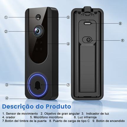 1655P Wireless Doorbell Security Camera view 4