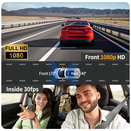 1080P dual-camera dash cam
