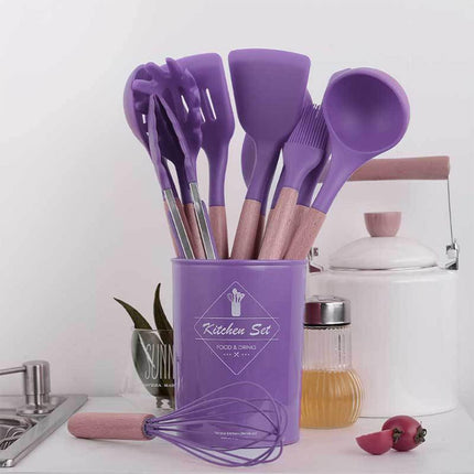 Kitchen Silicone Cookware Set 12 Piece Non-Stick Heat Resistant BPA-Free