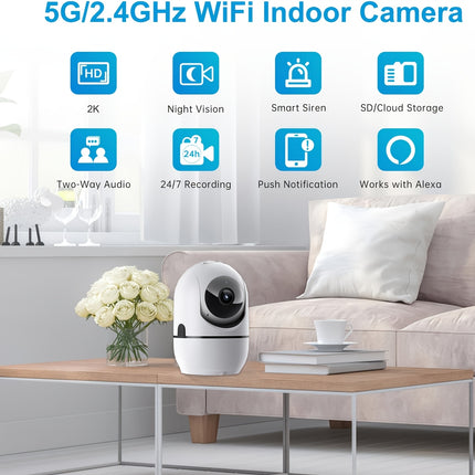 4MP 360° Indoor Smart Security Camera view 2