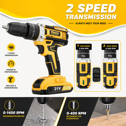 21V Cordless Drill Driver Kit view 4