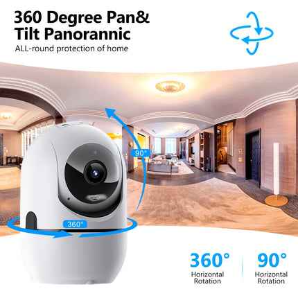 4MP 360° Indoor Smart Security Camera view 4