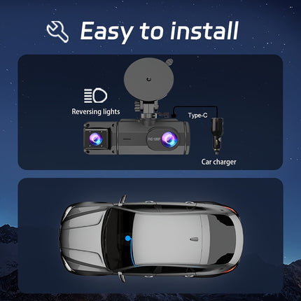 1080P dual-camera dash cam