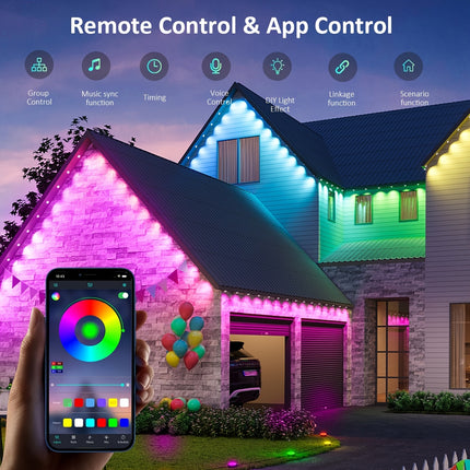 50FT RGB Permanent Outdoor Eaves Lights view 4
