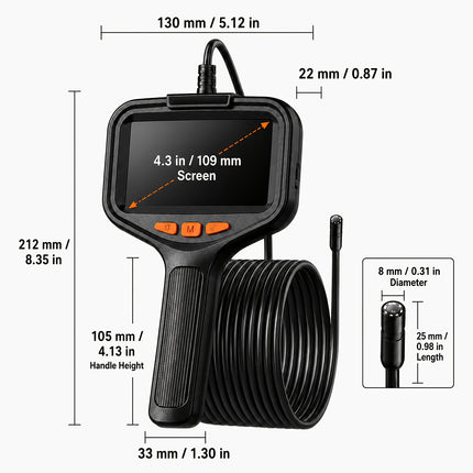 4.3-Inch Screen Endoscope Camera view 3