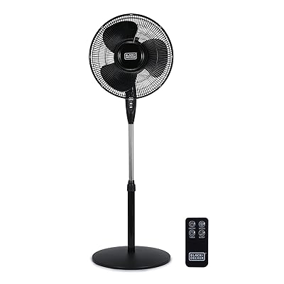 BLACK+DECKER 16 inch Standing Oscillating Pedestal Fan