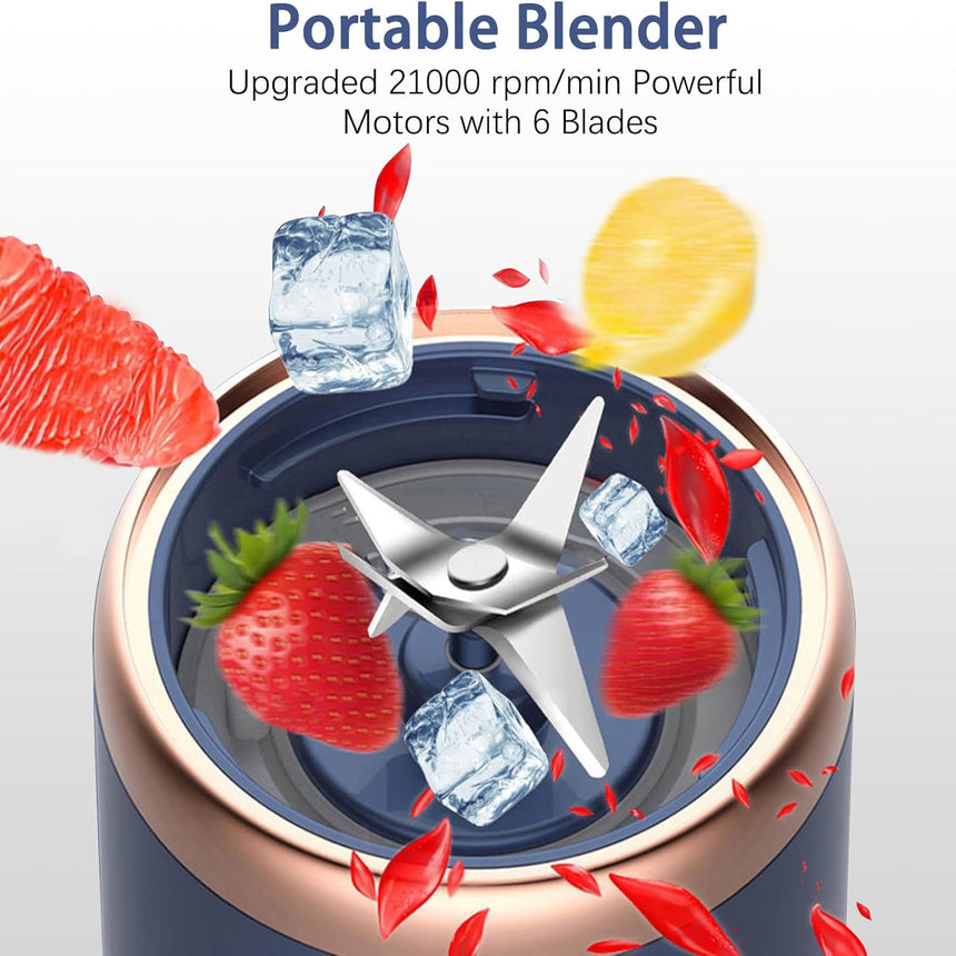 Mini Blender Bottle with Travel Cup - Smoothie Juice Shake Maker