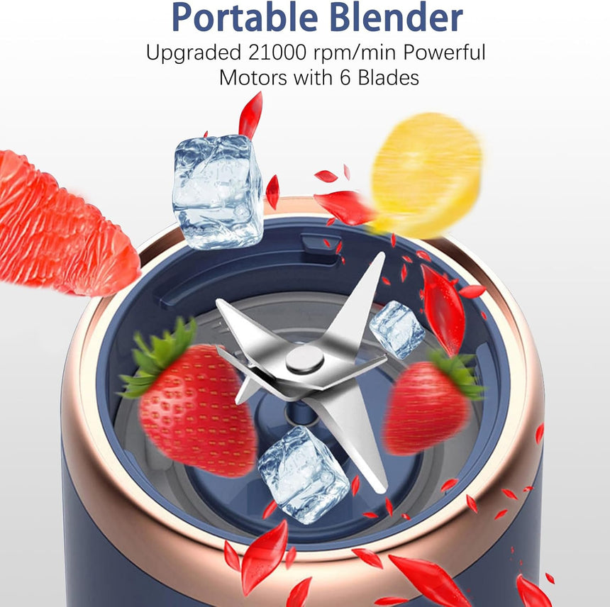 Mini Blender Bottle with Travel Cup - Smoothie Juice Shake Maker