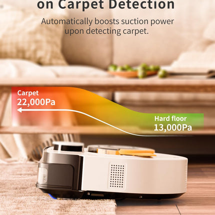UBPET V10 Robot Vacuum Cleaner – 22,000Pa Ultra-Strong Suction
