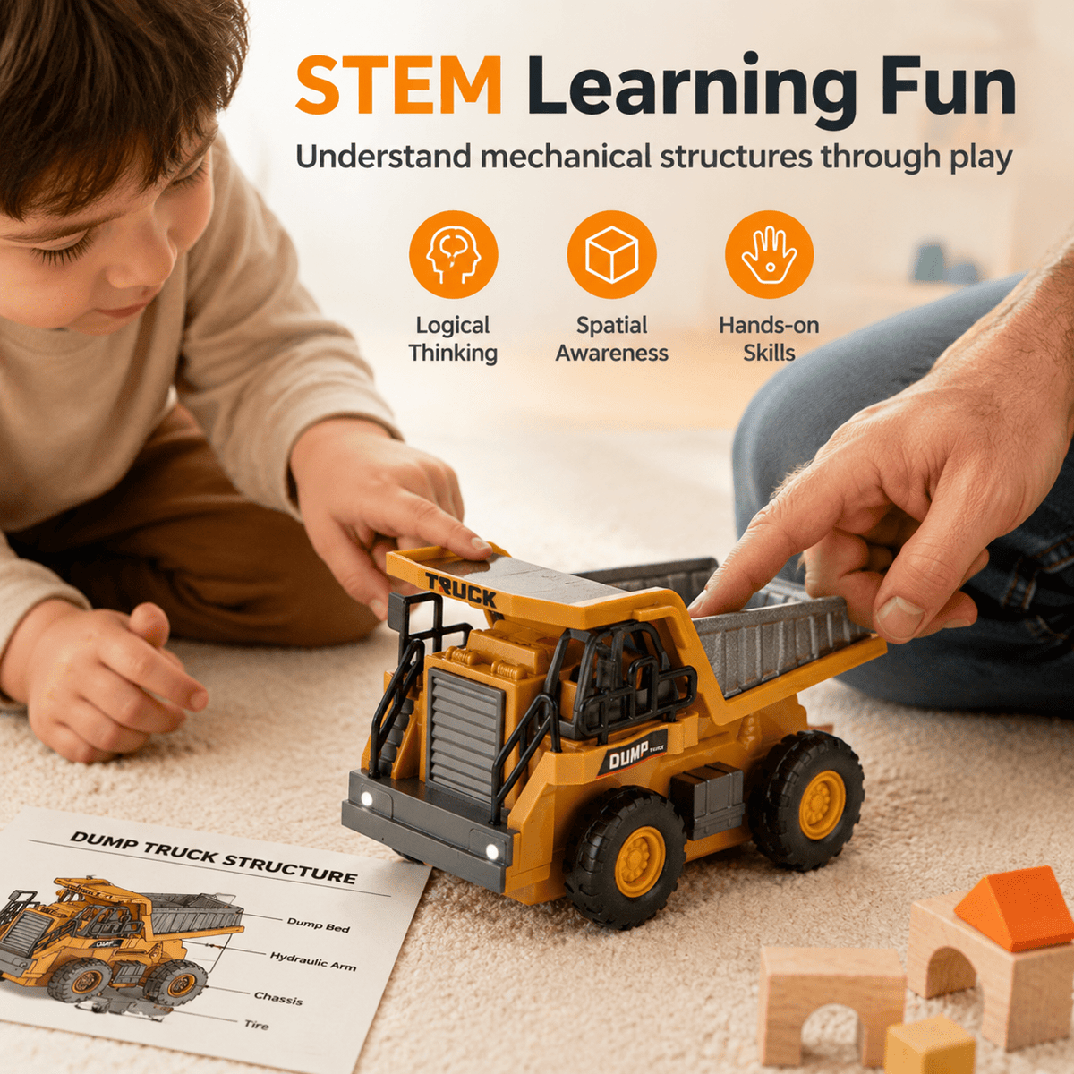 Alloy RC Dump Truck view 3