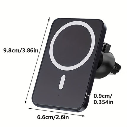 15W Magnetic Car Wireless Charger Black view 2