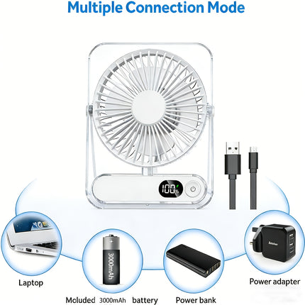 Portable USB Rechargeable Desk Fan view 7
