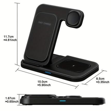 3-in-1 Foldable Wireless Charging Station view 3
