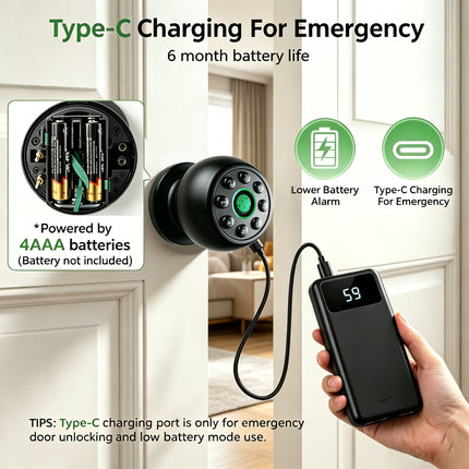 Fingerprint Smart Door Knob view 5