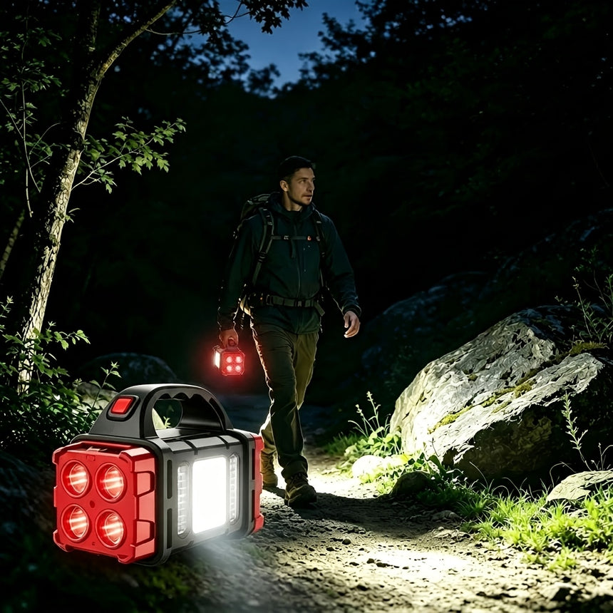 Solar USB Rechargeable LED Lantern Flashlight view 2