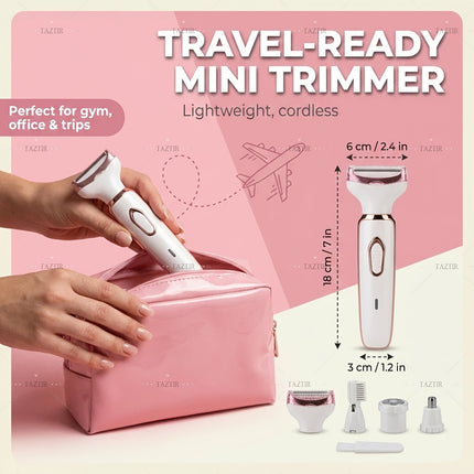 4-in-1 Electric Razor for Women Pink view 4