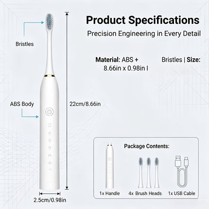 Adult Sonic Electric Toothbrush view 6