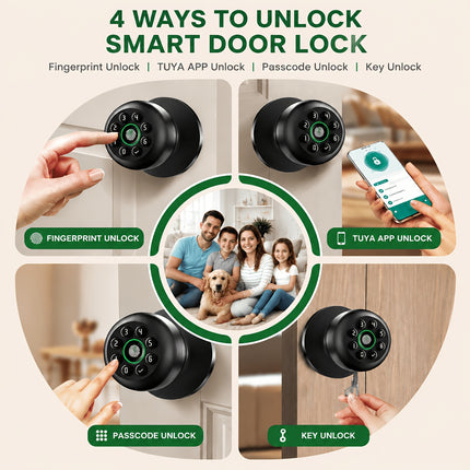 Fingerprint Smart Door Knob view 2