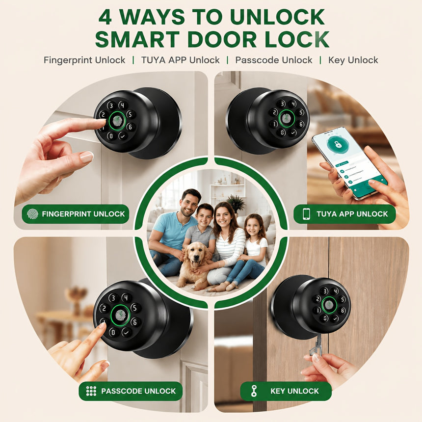 Fingerprint Smart Door Knob view 2