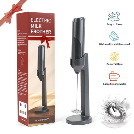 6W Handheld Milk Frother Wand with Stable Stand