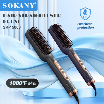 SOKANY Hair Straightener Brush Wide Digital Ceramic Coating