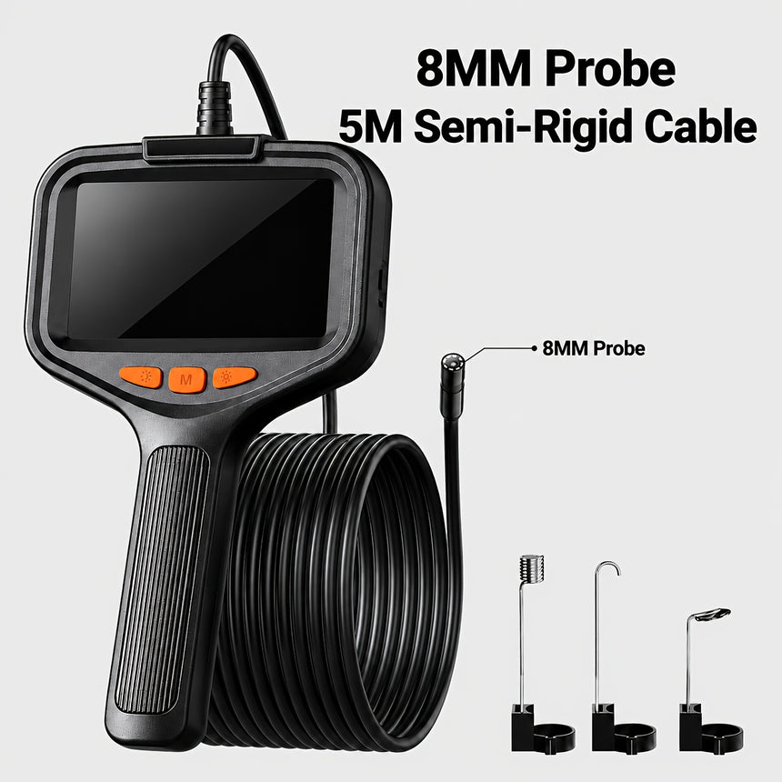 4.3-Inch Screen Endoscope Camera 8mm IP67 Probe view 1