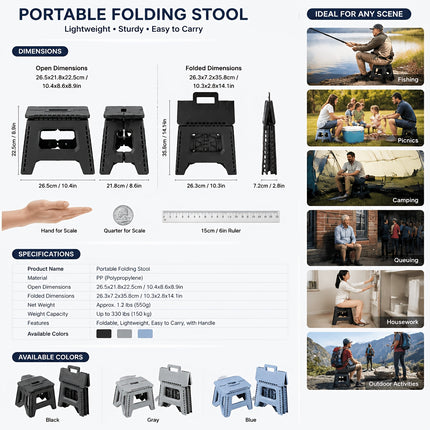330 Pound Heavy-Duty Folding Stool view 4