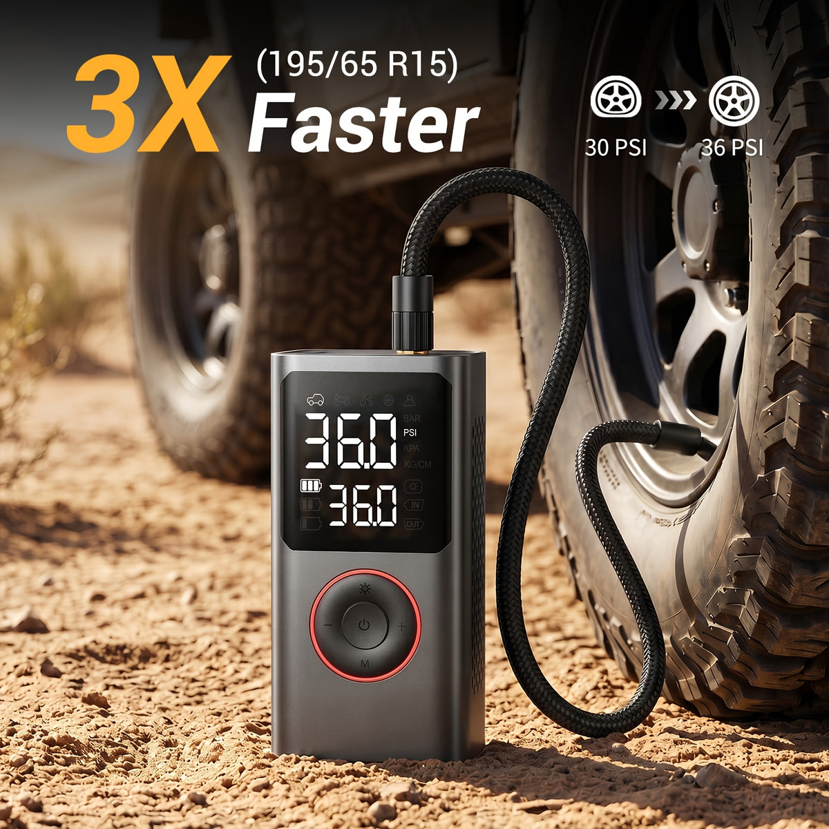 Portable Cordless Tire Inflator view 3