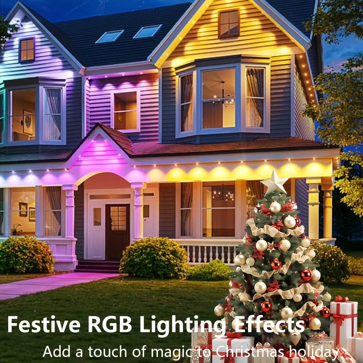 50FT RGB Permanent Outdoor Eaves Lights view 6