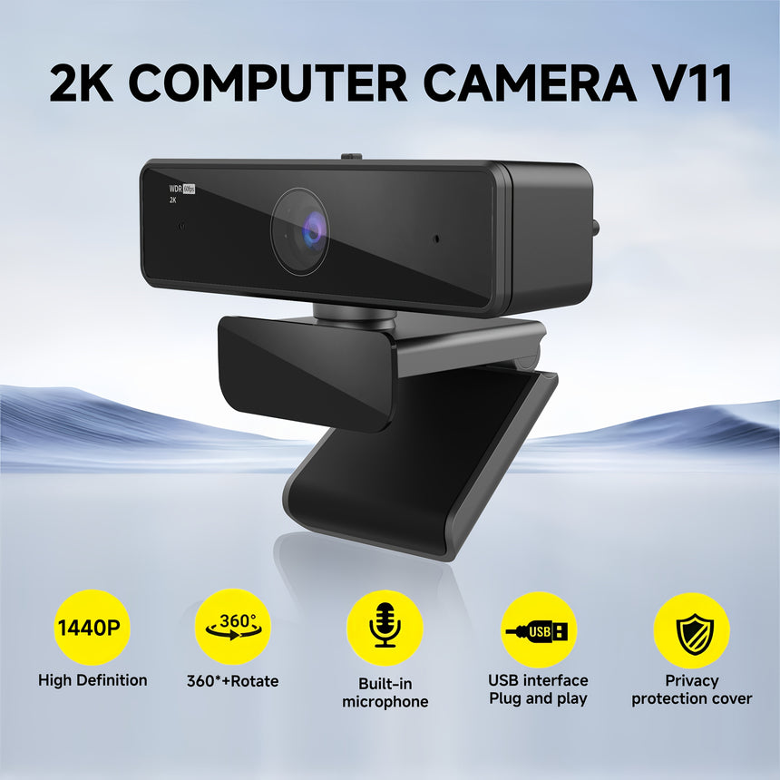 NUROUM 1080P 2K 4K Auto Focus Webcam AI Noise Canceling view 1