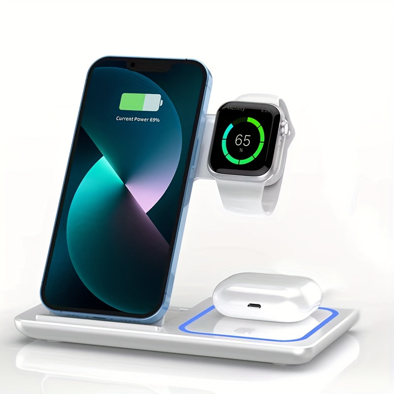 3-in-1 Wireless Charger Stand White