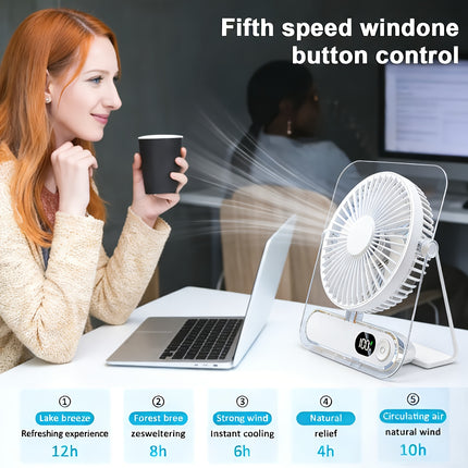 Portable USB Rechargeable Desk Fan view 4
