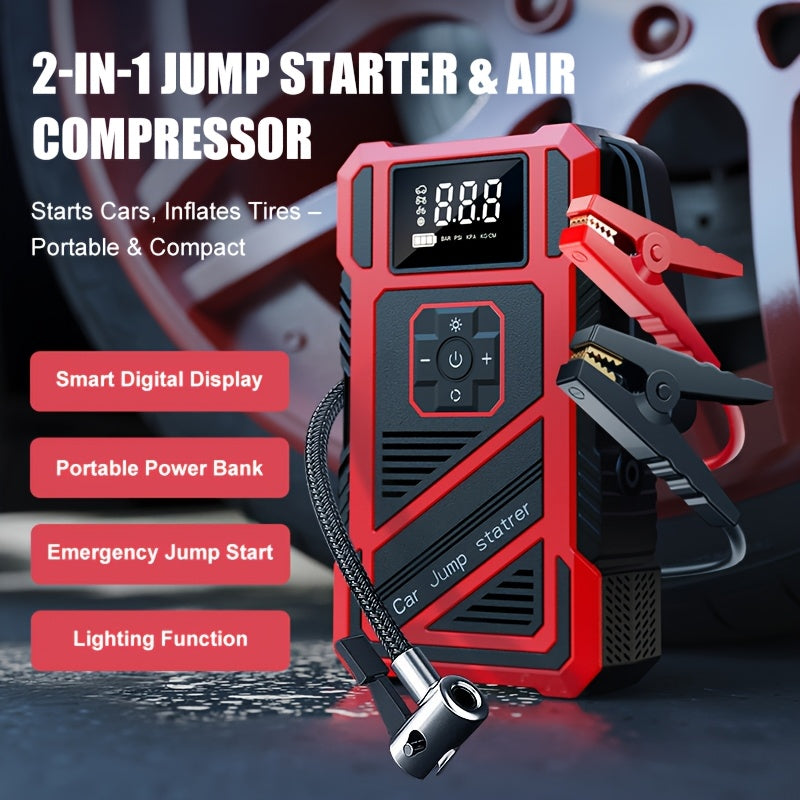 Portable 12V Car Jump Starter Air Compressor view 1