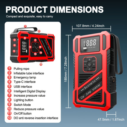 Portable 12V Car Jump Starter view 3